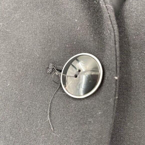 Zara Basic Women's Single Button Lined Long Sleeve Blazer Jacket Black Size 6 - Picture 4 of 8